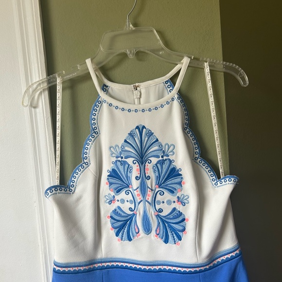 Lilly Pulitzer Blue and White Halter Dress - Picture 7 of 10